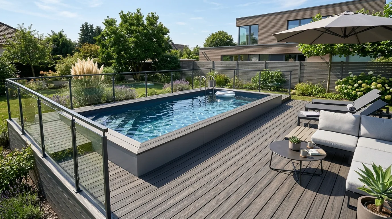 Half-Wrap Deck Around the Pool